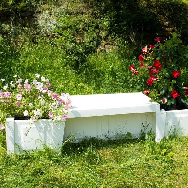 Gartenbank 'Berlin' in Weiß