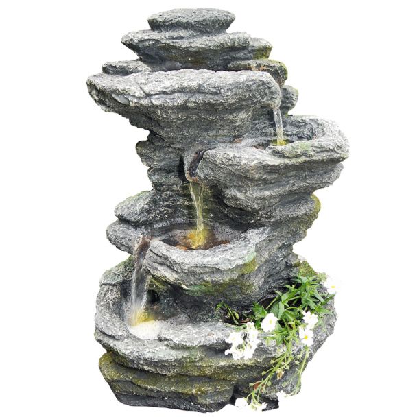 Wasserfall Tao mit Pumpe und LED-Beleuchtung