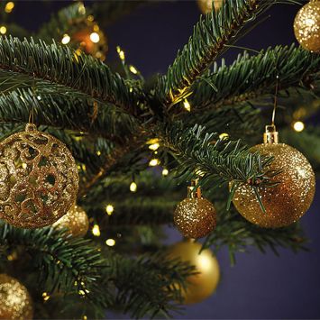 Weihnachtskugelset Gold 100-teilig
