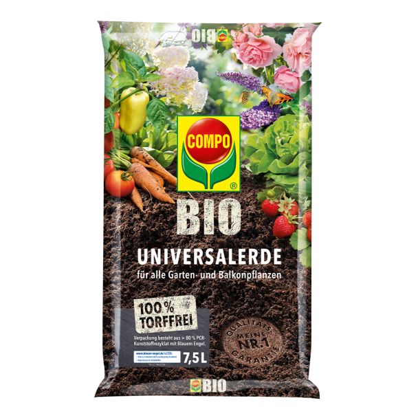 COMPO Bio Universal-Erde torffrei -7,5 Liter Beutel (1 L / € 0,93)