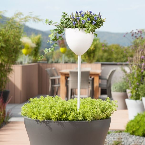 SkyPot, Bright Metallic Grey