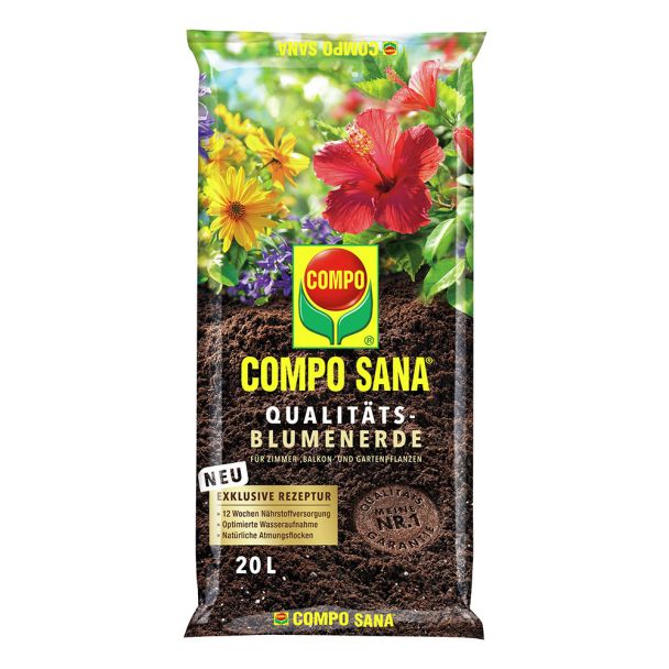 COMPO SANA® Qualitäts-Blumenerde 20l (1 l = € 0,37)