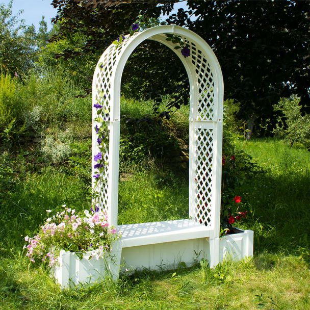 Gartenbank 'Brüssel' in Weiß