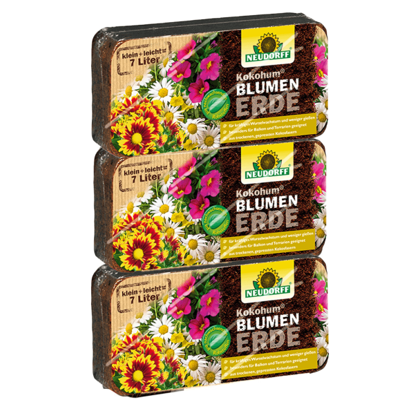 Kokohum® BlumenErde, 3 Briketts (1 St. / € 6,66)
