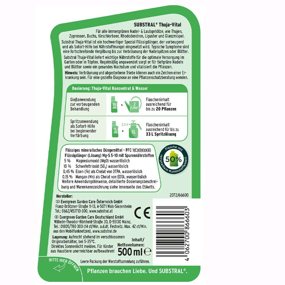 Substral Thuja-Vital 500ml kaufen | Ahrens+Sieberz - Pflanzenversand &  Gartenbedarf