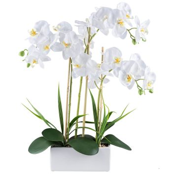 Kunstpflanze Orchidee in Keramikvase