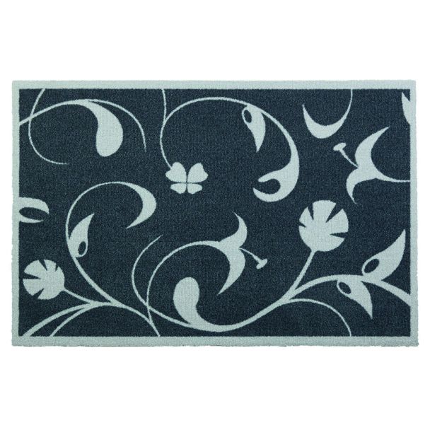 Fußmatte 'Jardin des plantes' Blumengarten-Design, grau