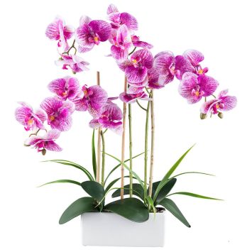 Kunstblume Orchidee in edlem Weiß