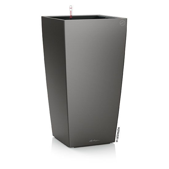 LECHUZA® CUBICO 40 (18194) All-in-One Set, anthrazit metallic
