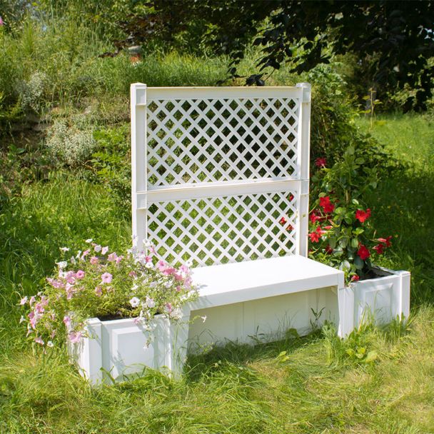 Gartenbank 'Kopenhagen' in Weiß