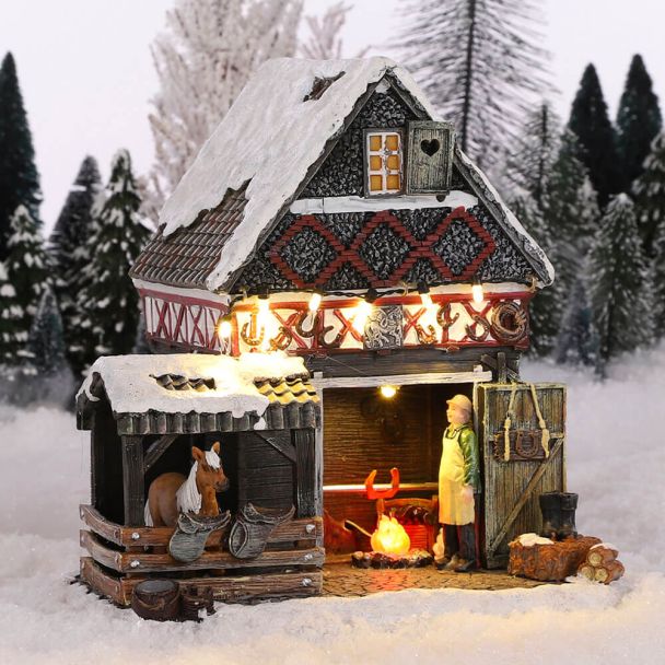 LuVille Weihnachtshäuschen Schmied