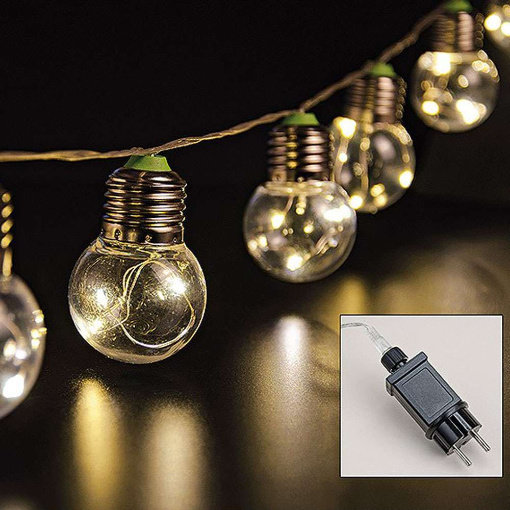 Lichterkette Glühbirne 30erMic 30er Micro Außenleuchte, Windlichter