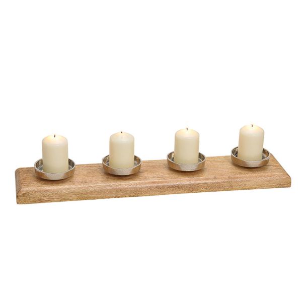 Adventsgesteck aus Mangoholz