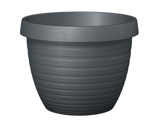'Country Star®' Metallic Grey 25 cm Pflanzgefäß