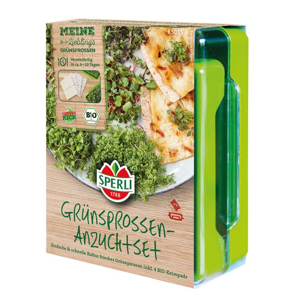 Grünsprossen-Anzuchtset inkl. 4 BIO-Keimpads
