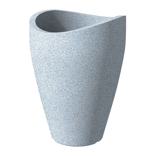 'wave globe® high' Weiß-Granit Ø 40 cm