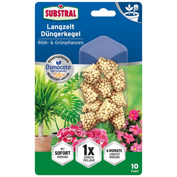 Substral® Langzeit Düngerkegel für Blüh- & Grünpflanzen