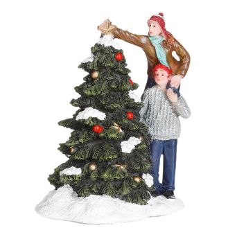 LuVille Weihnachtsszene „Dave & Britt – Decorating the Tree“