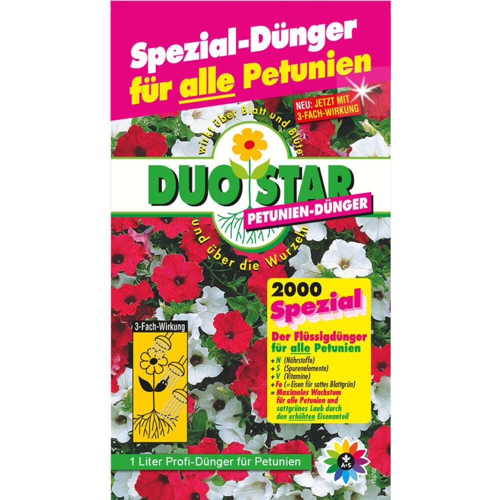 DUOSTAR 2000 Spezial- Petunien-Dnger 1 Liter (1 L /  9,50) | Dnger |  Pflanzerden & Dnger | Zubehr | Ahrens+Sieberz - Pflanzenversand &  Gartenbedarf