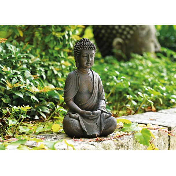 Buddha sitzend in braun Höhe 25 cm