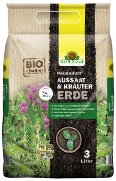 NeudoHum® 'Aussaat- & Kräuter-Erde' 3 Liter (1 L / € 1,67)