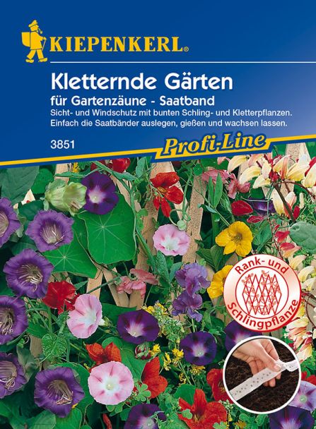 Kletternde Gärten für Gartenzäune (Saatband)
