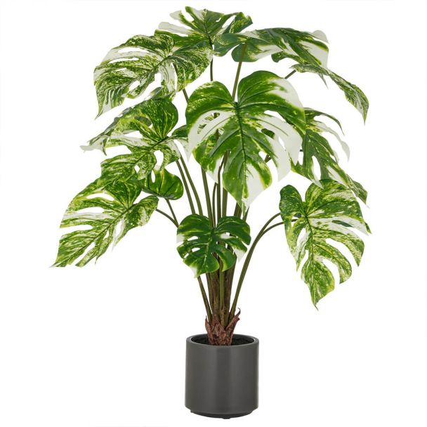 Kunstpflanze Split Philodendron grün-weiß (ca. 100 cm)