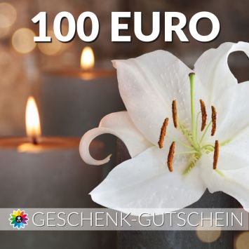 Geschenk-Gutschein, Wert 100 Euro Kerze