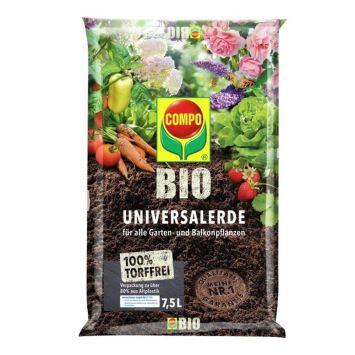 COMPO Bio Universal-Erde torffrei -7,5 Liter Beutel (1 L / € 0,93)
