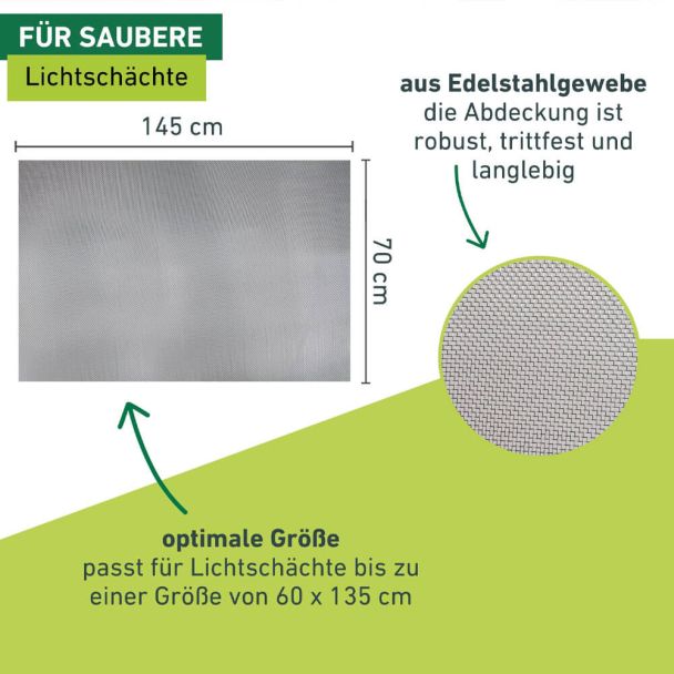 Filtergewebe für Lichtschachtabdeckung
