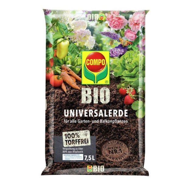 COMPO Bio Universal-Erde torffrei -7,5 Liter Beutel (1 L / € 0,87)