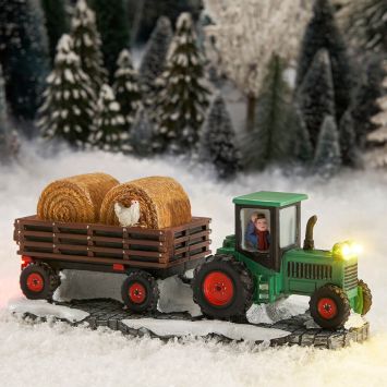 LuVille Traktor mit Strohwagen