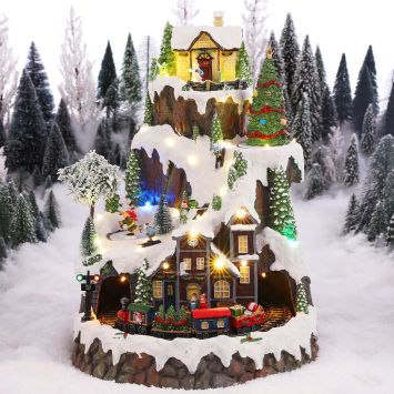 LuVille Miniatur Bergdorf mit Zug