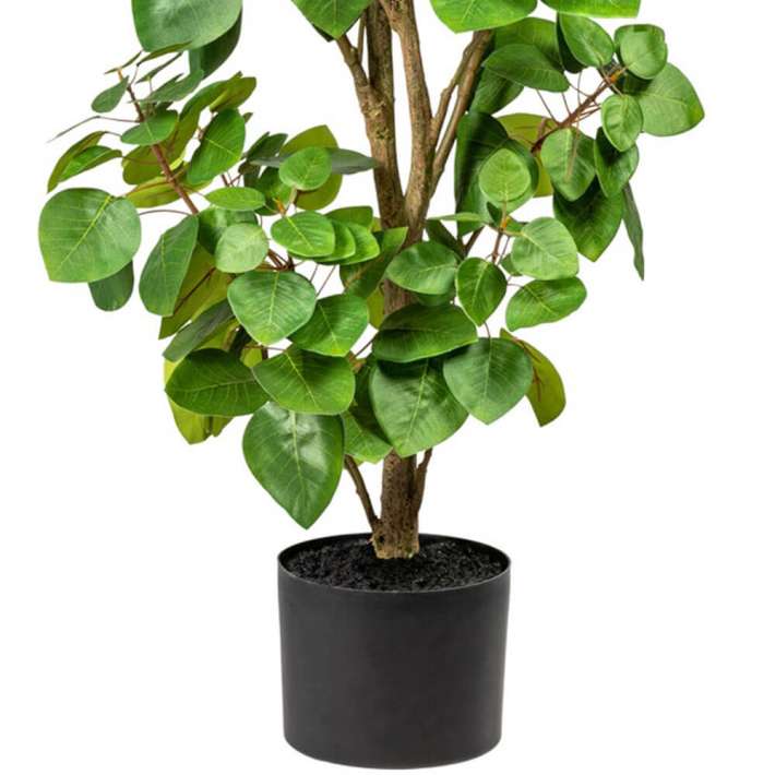 Künstliche Eukalyptus-Pflanzen Zum Aufhängen – 3 Stück Mit Topf, Grün, UV-beständig. Für Innen & Außen