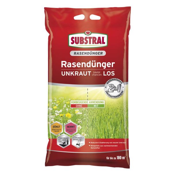 Substral Rasendünger Unkraut bleibt Chancenlos,9,1kg f.180 m² (1 kg / € 6,59)