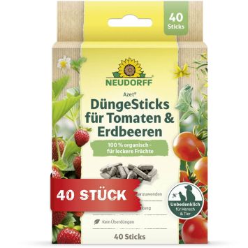 Azet® DüngeSticks für Tomaten & Erdbeeren, 40 Sticks