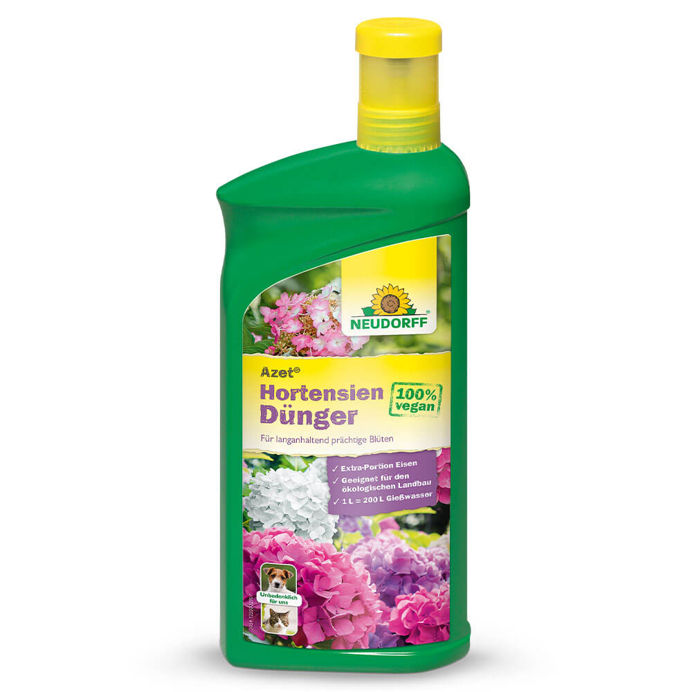 Azet HortensienDnger flssig - 1 Liter kaufen | Ahrens+Sieberz -  Pflanzenversand & Gartenbedarf