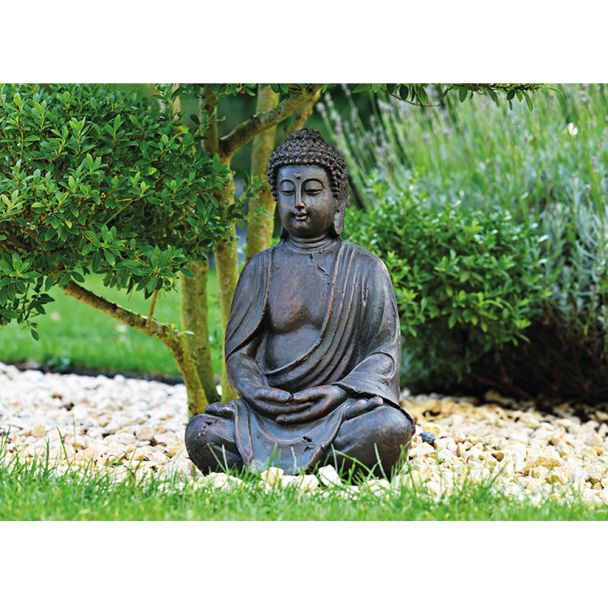 Buddha sitzend in braun Höhe 50 cm