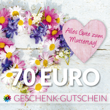 Geschenk-Gutschein, Wert 70 Euro Muttertag