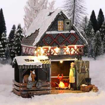 LuVille Weihnachtshäuschen Schmied