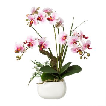 Kunstpflanze Orchidee im Keramiktopf