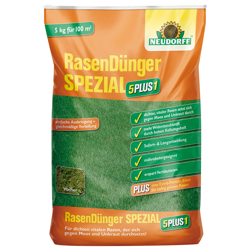 Neudorff 'RasenDünger Spezial 5Plus1', 5 kg (1 kg / € 4,50 ...