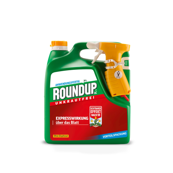 Roundup® AC, 3 Liter Sprühsystem - Ohne Glyphosat! (1 Liter / € 11,00)