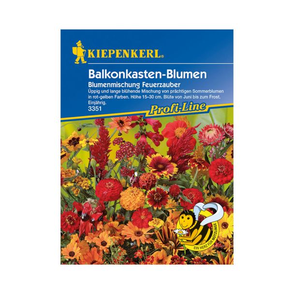 Balkonkasten-Blumen 'Blumenmischung Feuerzauber'