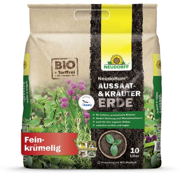 NeudoHum® 'Aussaat- & Kräuter-Erde' 10 Liter (1 L / € 0,70)