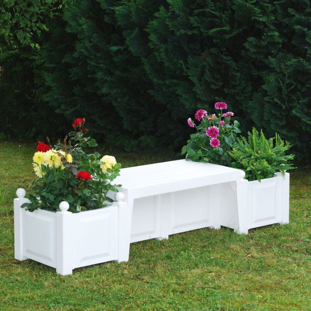 Gartenbank 'Berlin' in Weiß