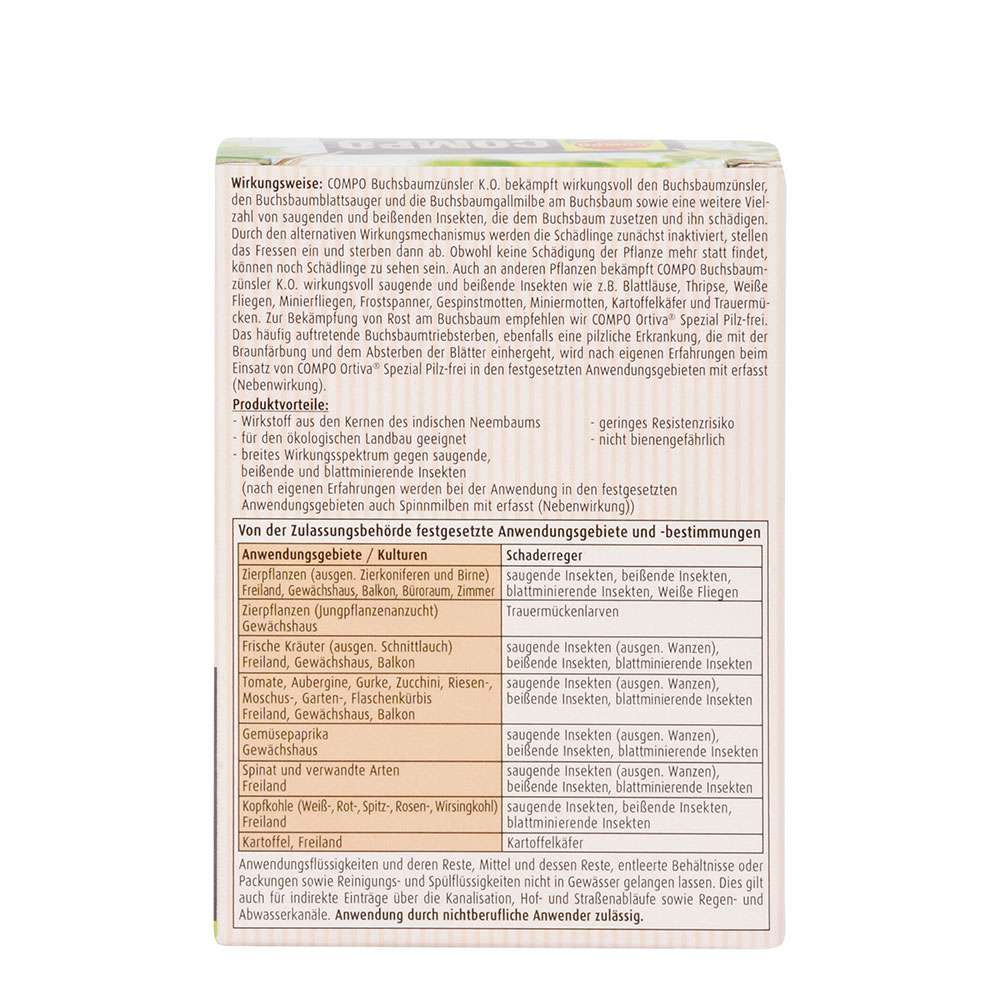 COMPO Buchsbaumznsler K.O., 50 ml (1 L /  379,80) | Schdlingsfrei |  Pflanzen- & Winterschutz | Zubehr | Ahrens+Sieberz - Pflanzenversand &  Gartenbedarf
