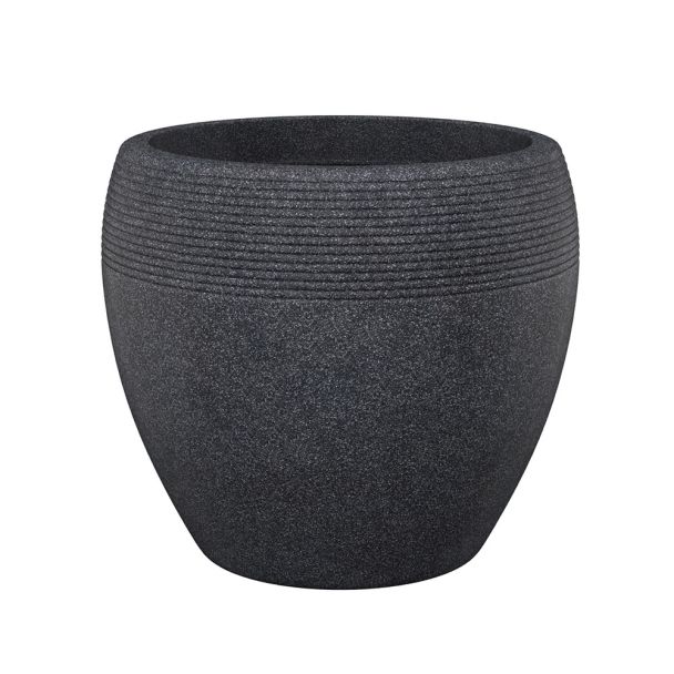 'Lineo®' Schwarz-Granit, 30 cm, Pflanzgefäß