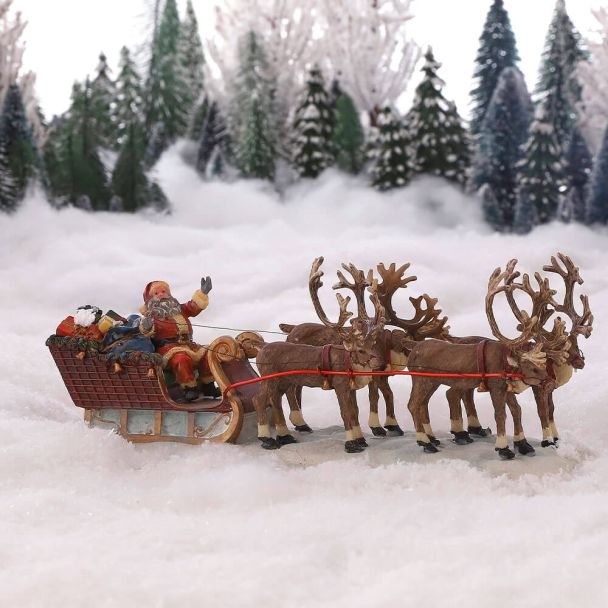 LuVille Weihnachtsmann im Schlitten