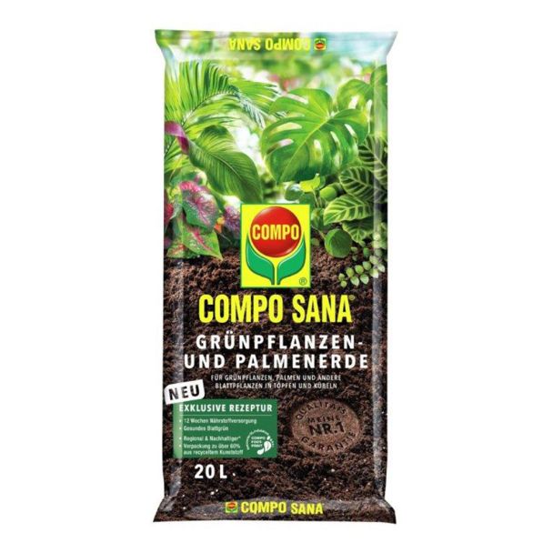 Compo SANA® Grünpflanzen- und Palmenerde 20 Liter (1 L / € 0,48)